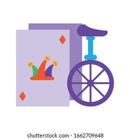 playing card with jester hat, april fool day vector illustration design