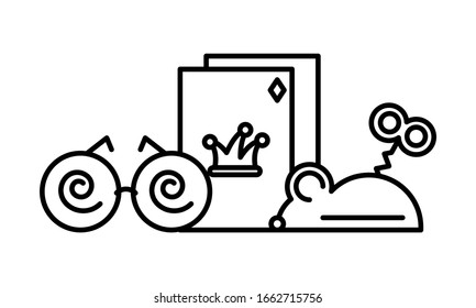 playing card with jester hat, april fool day vector illustration design