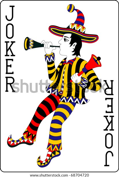 Playing Card Joker 62x90 Mm Stock Vector (Royalty Free) 68704720 ...