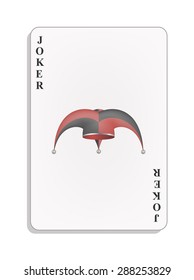 Playing card with joker hat 