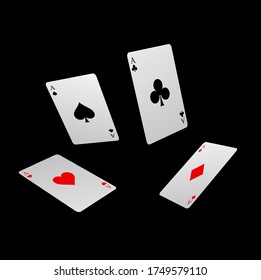 Casino Playing Cards Symbols Background Design Stock Vector (Royalty ...