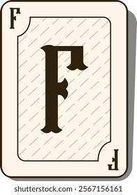 Playing Card Letter Alphabet F