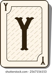 Playing Card Letter Alphabet Y