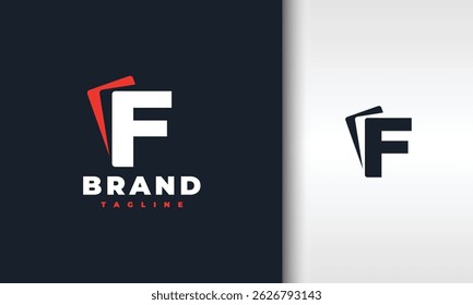 playing card letter F logo