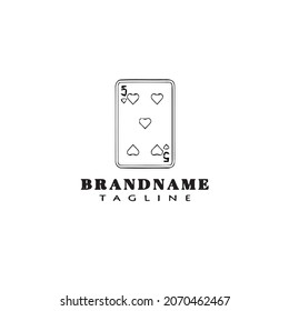 playing card logo cartoon icon design black modern isolated illustration