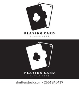 Logo für Spielkarten Design Einfach, Poker Card Logo Vektor 