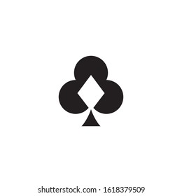 playing card logo icon element template