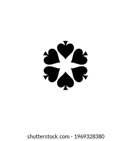 playing card logo with spades emblem