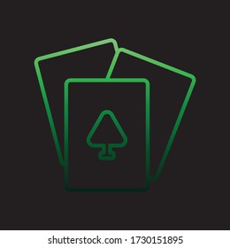 playing card nolan icon. Simple thin line, outline vector of Carnival and amusement icons for ui and ux, website or mobile application