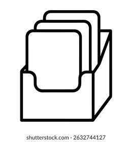 playing card organizer icon on white background vector
Vector line icon board games