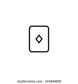 Playing card outline icon