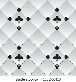 Playing card pattern with club symbol 