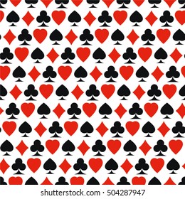 playing card, pattern, color, seamless vector background.