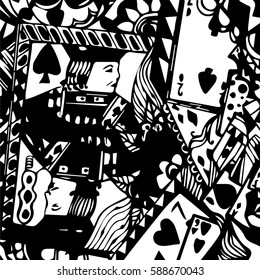 Playing Card Pattern Print Poker