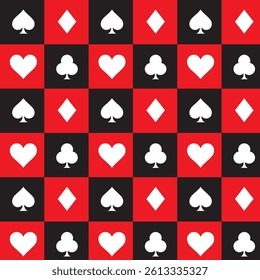 Playing card pattern, seamless image, creative printing work, fabric screen printing Illustrations or background images of any kind Vector work type