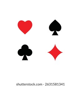 Ilustración de la Plantilla del logotipo del Vector del icono del póker de la tarjeta de juego