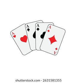 Playing card poker icon vector logo template illustration