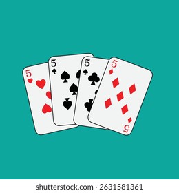 Playing card poker icon vector logo template illustration