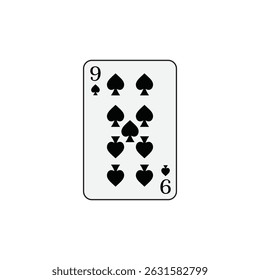 Ilustração do modelo do logotipo do vetor do ícone do pôquer de jogar cartas