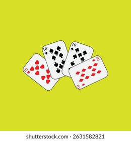 Ilustración de la Plantilla del logotipo del Vector del icono del póker de la tarjeta de juego