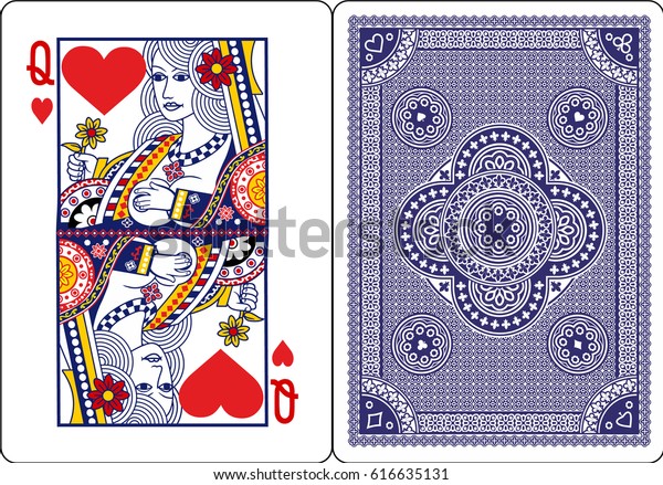 playing card, Queen of
heart