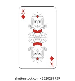 The playing card is the red king of diamonds.