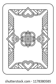 A playing card Reverse Back in Black and White from a new modern original complete full deck design. Standard poker size.