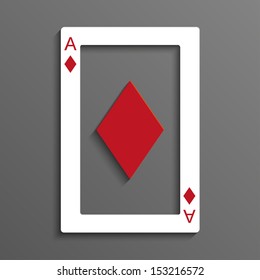 Playing card rustrakehner color ace of diamonds