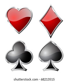 Premium Vector  Poker cards heart set