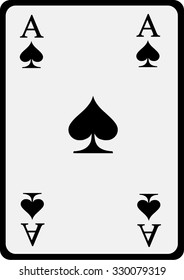 Playing card spade ace