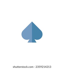 Playing card spade logo with white background