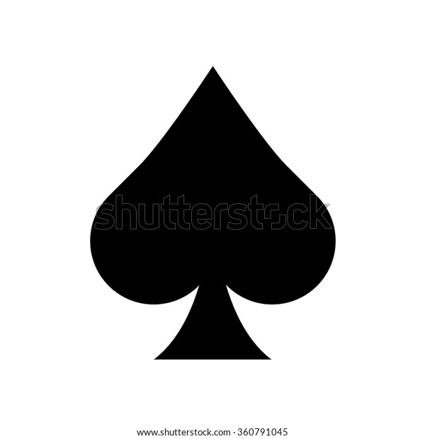 Playing card spade suit flat
icon