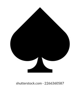 Playing card spade suit icon. Design can use for web and mobile app. Vector illustration
