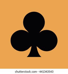 Playing card suit club icon vector