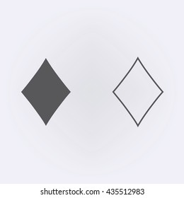 Playing card suit diamond icon. Vector illustration