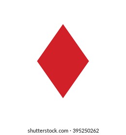 Playing card suit diamond vector icon