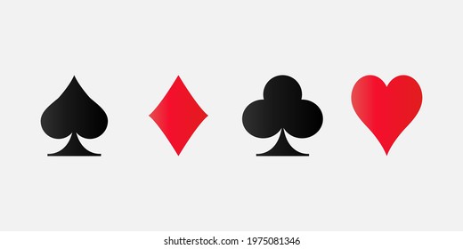 Playing card suit isolated on white background icon symbol. Vector illustration.