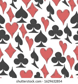 El juego de cartas se realiza sin problemas. Fondo vectorial del tema del juego