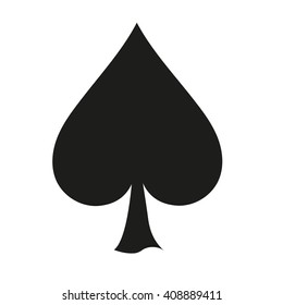 Playing card suit spade vector icon