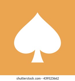 Playing card suit spade vector icon