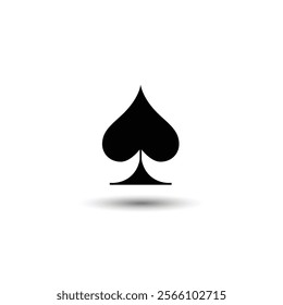 Playing card suit symbol. Pikes spades vector illustration