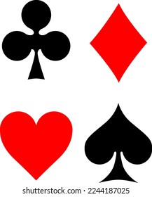 Playing card suit. Vector illustration. 