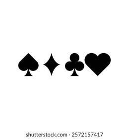 playing card suits design template on white background