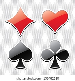 playing card suits, eps10