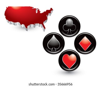 playing card suits featured with the united states