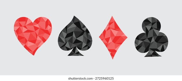 Trajes de tarjeta de juego de estilo plano Vector.eps 10