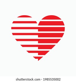 Playing card suits heart vector template for your design or logo