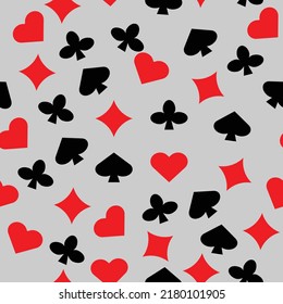 Playing Card Suits Minimalistic Vector Seamless Stock Vector (royalty 