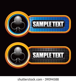 playing card suits on blue and black checkered tabs