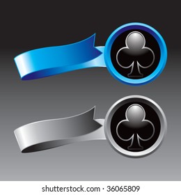 playing card suits on ribbons